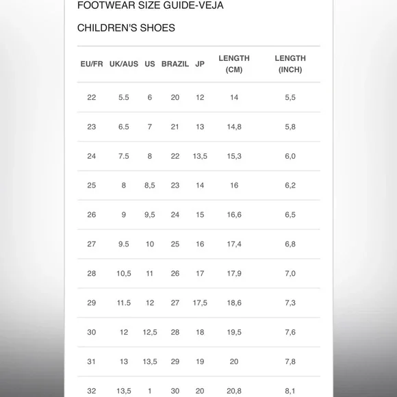 Veja Canary Light Alveomesh Lotus Platine Girl Sneakers Euro 29 31 Child 12 13.5 - Picture 8 of 8